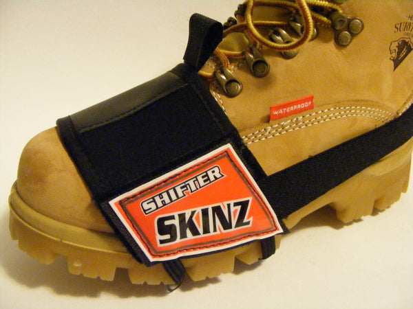 Motorcycle shoe boot gear shifter skinz scuff mark protector