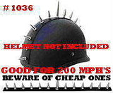 Metal Motorcycle Helmet Peel and Stick Spike Strips Mohawks Click For More Styles